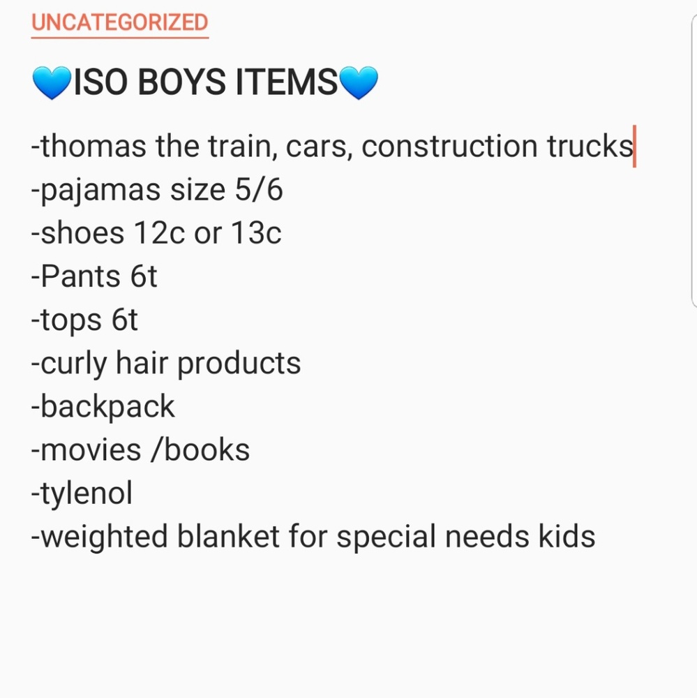 💙UPDATED CURRENT BOYS ISO LIST 💙